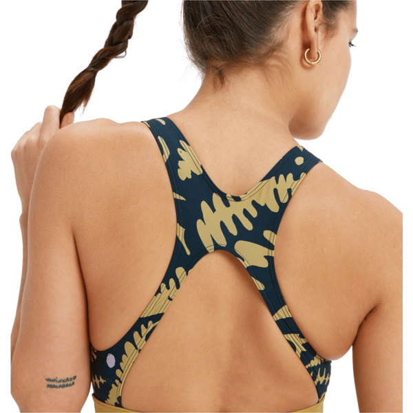 2025 Roxy Womens Active High Perf One Piece Swimsuit ERJX103772 - Anthracite Big Flowers